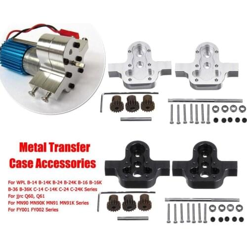 1Set Metal Transfer Gearbox Case Accessories For WPL 1/16 RC Car B16 B-24 B14 C14 B36 DIY Upgrade Modified Model Toys