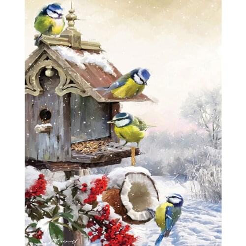 Animal Bird DIY 11CT Cross Stitch Embroidery Kits Needlework Craft Set Cotton Thread Printed Canvas Home Decoration Wholesale