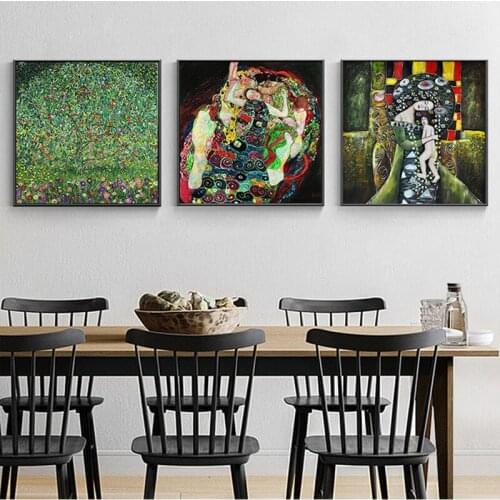 Gustav Klimt Abstract 3 piece set diamond painting full drill cross stitch mosaic embroidery 3d picture MM162