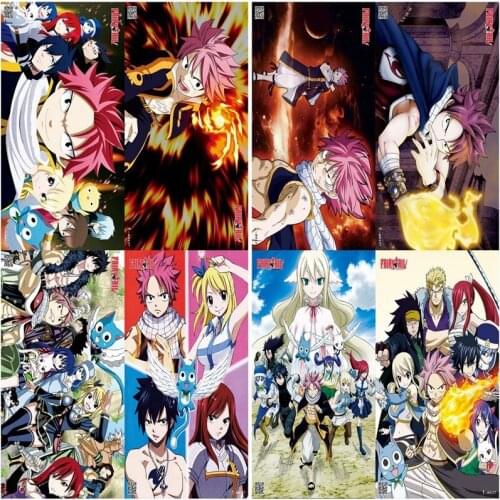 Set Of Eight Sheets Anime FAIRY TAIL Poster Home Room Wall Decoration Painting 42x29cm