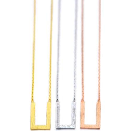 Fashion U pendant necklaces Beautiful drawing on the surface of the u-shaped necklaces Geometry simple style pendant necklaces