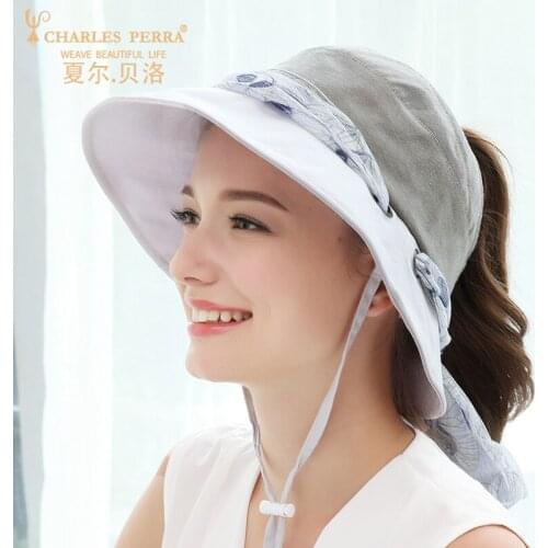 Sun Hat Summer Casual Outdoor Biking Sun-proof Hat Women Fashionable Beach Sunscreen Anti-ultraviolet Breathable Visor Cap H6647