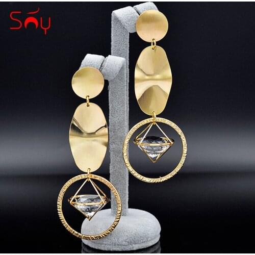 Sunny Jewelry Vintage Jewelry Water Drop Zircon Earrings Long Drop Dangle Earrings For Women For Wedding Birthday Gift Jewelry