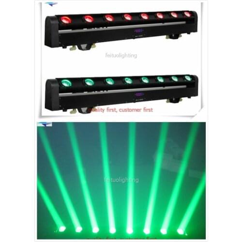 H-8/lot Brightness dj lighting beam 10w rgbw 4 in 1 cree strobe bar led matrix moving head light dmx 512 with flight case