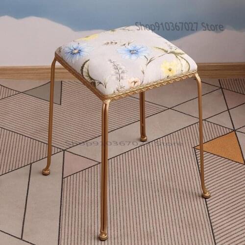 Fabric Stool Fashion Creative Living Room Small Chair High Stool Soft Dining Table Stool Bench Modern Minimalist