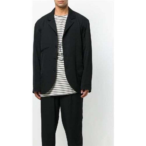 Hot 2021 Spring Mens New Fashion Personalized Large size customizatio Loose multi-pocket suit