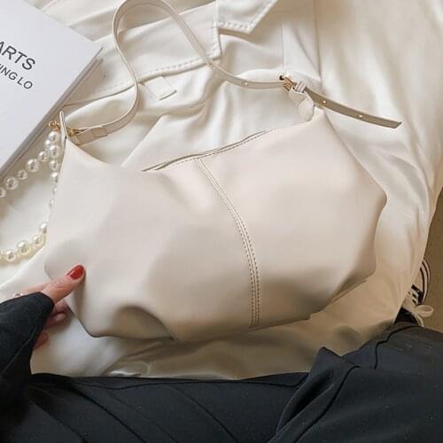 Large Capacity New Ladies Messenger BagCasual Fashion Handbag Simple Shoulder Bag Handbag Pure Color All-match Free Shipping