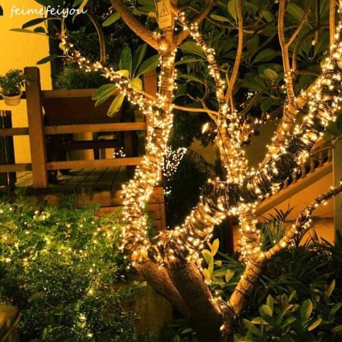 10M 100 Snowflake Shape String Light Christmas Party Decoration Indoor Garden Courtyard Party Dress Up Chandelier Christmas Tree