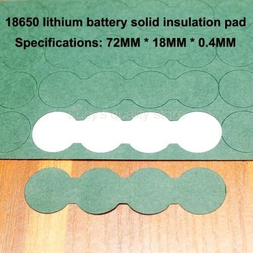 100pcs/lot 18650 Lithium Battery Negative Solid Insulation Pad 4s Indigo Paper Surface Accessories Diy Fittings