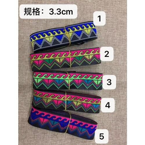 3.3cm nation style jacquard ribbon,XERY191201F