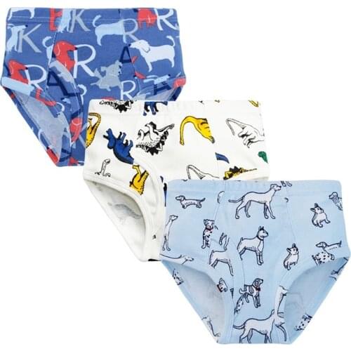 3pcs/lot Boys Underwear Boxer Briefs Boys Little Boys Soft Cotton Briefs Dinosaur Truck Shark Baby Toddler Kids Underwear