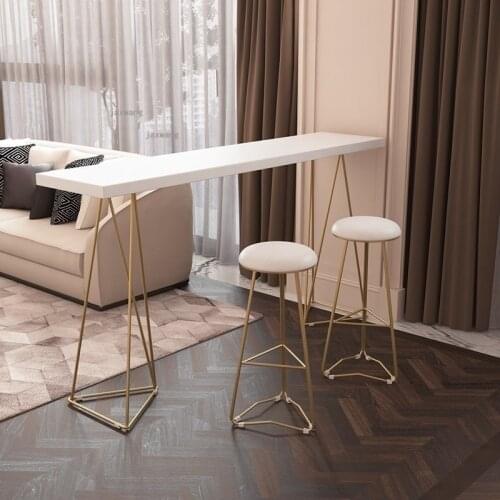 Nordic Restaurant Counter Front Desk Bar Stool Coffee Shop Hotel Lobby Bar Chairs Living Room Furniture Wrought Iron Barstools
