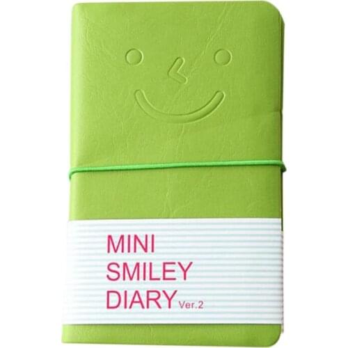 Mini Smile Notebook,Smile-Design Journal with Rubber Band, One of the Most Memo Pads with Imitation-Leather Cover
