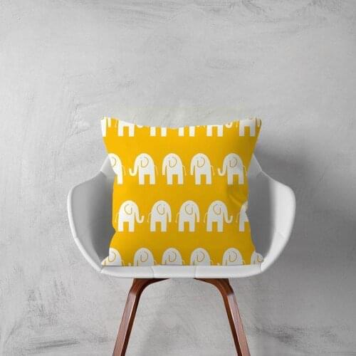 Nordic Style Geometry Yellow Cushion Cases Modern Fashion Pillows Art Case Sofa Pillow Car Abstract Throw Decorative Couch J1J6