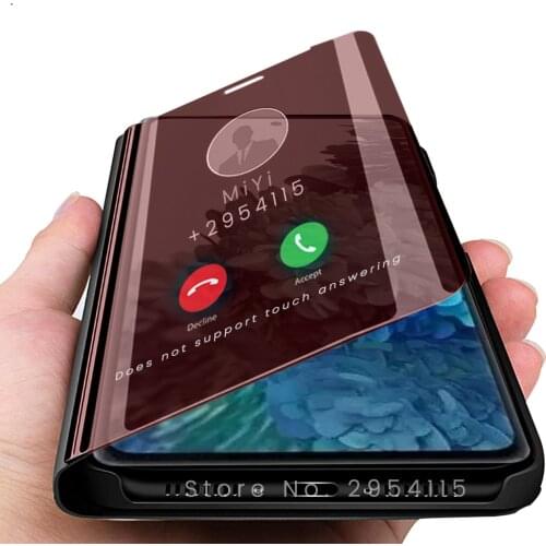 Smart view mirror book magnetic stand flip case cover on for samsung galaxy s20fe s20 fan edition s 20 fe 20fe 6.5'' coque capa