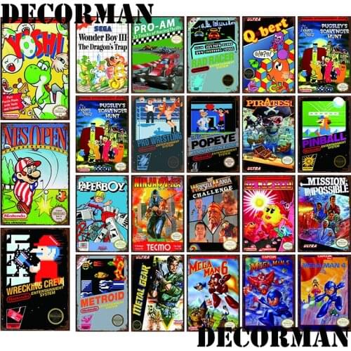 [ DecorMan ] Game Japan TIN SIGN Custom Wholesale Kids Room Metal Painting Cartoon PUB Decor LTA-2041