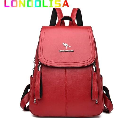 Designer Backpacks Fashion High Quality Pu Leather School Bags for Teenage Girls Large Capacity Travel Bag Casual Ladies Bagpack