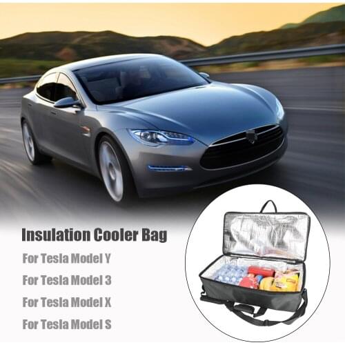 For Tesla Model Y 3 X S Insulation Cooler Bag Rear Trunk Cooler Organizer Storage Box Custom Designed Insulation Cooler Bag