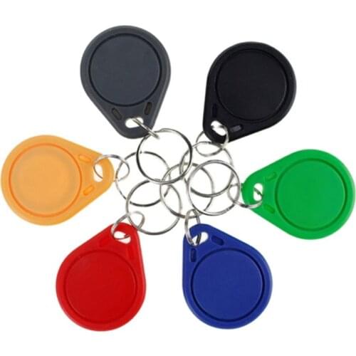 KINJOIN 5pcs/lot keyfobs IC tags frequency 13.56Mhz keyfobs ，Color is optional, access control token smart keycard six colors
