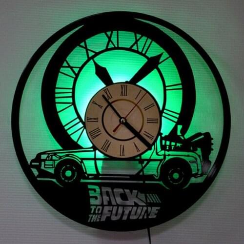 Back To The Future Wall Clock Modern Design Fashion Acrylic Clocks Wall Watch for Kids Room Bar Wall Decoration Home Decor
