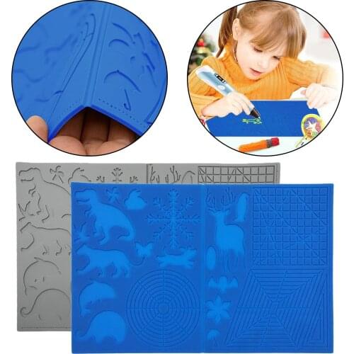 Printing Pen 3D Silicone Mat Template Stencils Drawing Pad for Kids