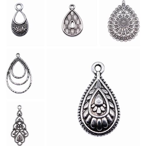Wecharms bulk charms for jewelry making kit pendant diy jewelry accessories Drop-Shaped Fit 13x18mm Cabochon Earring Ornament