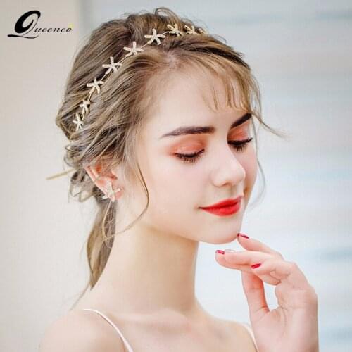 Bride Bride Star Tiara Rhinestone Headband Wedding Hair Accessories With Earring Set Wedding Dress Party Women Hair Jewelry