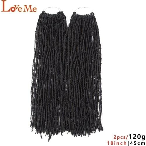 LOVE ME Synthetic Faux Locs Crochet Braids Color Blonde Straight Pre-looped Synthetic Hair Braiding Extensions For African Women