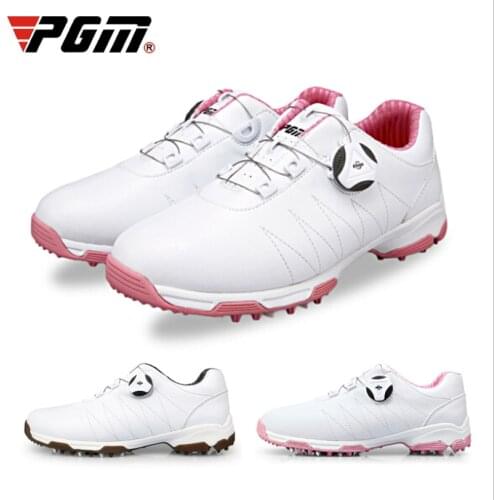 WomenS Golf Shoes Leather Golf Shoes Slip Resistant Waterproof Sneakers Spikes Nail