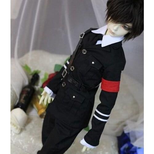 1/4 1/3 BJD clothes military uniform coat+pants+shirt+cap for BJD/SD MSD SD13 SSDF ID72 HID strong Uncle doll accessories C0006