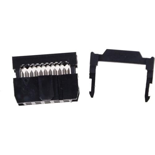 10PCS FC-10P 2x5Pin Dual Row Pitch 2.54mm IDC Socket Connector Female Header 10-pin cable socket Wholesale