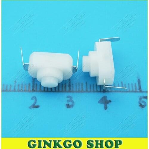 10pcs/lot Flashlight Switch Button Self Lock SPST Push Button Switch power curved legs