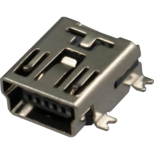 100Pcs Mini USB Type B 5Pin Female SMD SMT Socket Connector For PCB