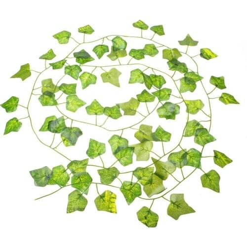 12pcs Artificial Hanging Ivy Garland 72Ivy Vines Leafs Fake Ivy Wreaths Plastic Green VinePlants For Wedding Garden DIY Decor 2M