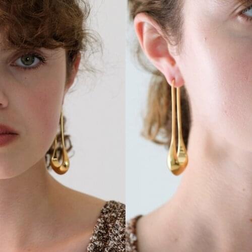 2020 minimalist high gloss Metallic U-shaped earrings, vintage geometric handmade earrings, womens exquisite jewelry