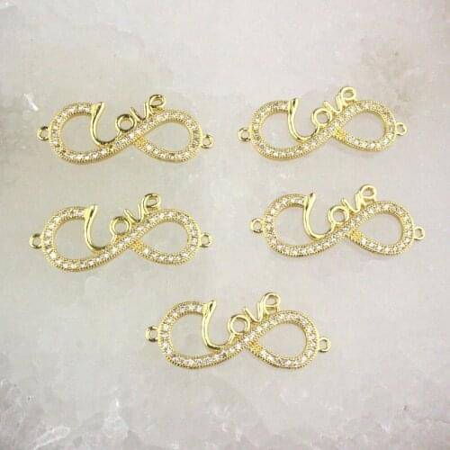 26*8mm 20pcs/lot High quality cz connector,love heart cubic zircon charm jewelry,exquisite bracelet/necklace component wholesale