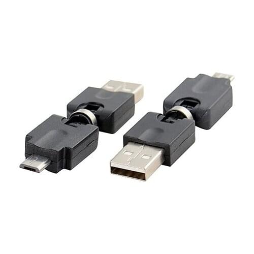 5pcs/lot High Quality Micro USB Male To USB 2.0 Type A Male 360 Degree Rotation Angle Adapter Adaptor for Phone Tablet USB Port