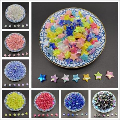 50pcs/Lot 10mm Acrylic Beads Star Shape Spacer Beads For Jewelry Making DIY Charms Bracelets Necklac