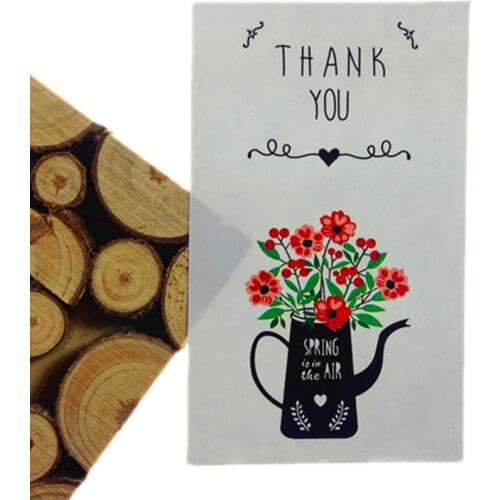60pcs/lot Vintage beautiful Flower vase Thank You seal label for baking handmade products DIY Package Decoration label stickers
