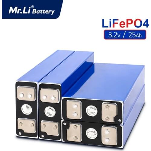 Mr.Li 3.2V 25Ah lifepo4 battery cell 4pcs rechargeable battery Used in solar UPS low-speed electric vehicles EU US TAX FREE