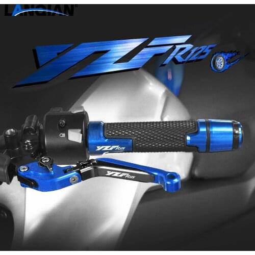 For Yamaha YZFR125 Motorcycle Accessories Aluminum Brake Clutch Levers Handlebar Hand Grip Ends YZF R125 YZF-R125 All Years