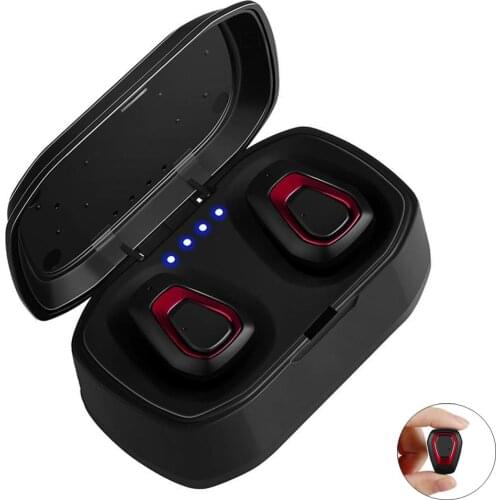 TWS Wireless Bluetooth Earbuds Headset Stereo Earphones with Charging Box Handsfree Calling for IOS Android Smartphones
