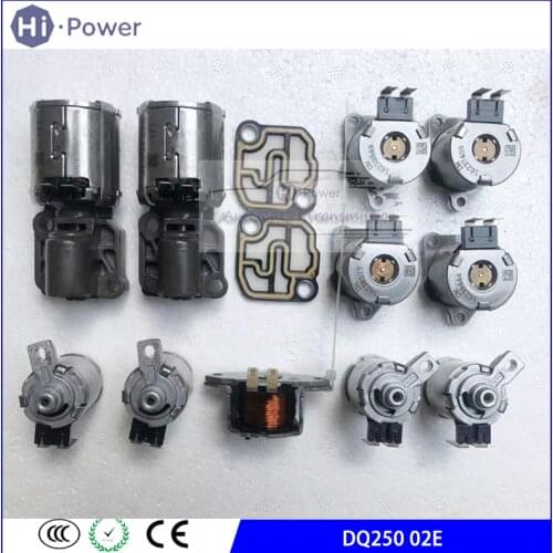 02E DQ250 DSG 6-Speed Transmission Solenoid Valve For Audi A3 Q3 TT For VW Touran Golf Passat DW-SOL-009 02E325025AJ 02E927770AL