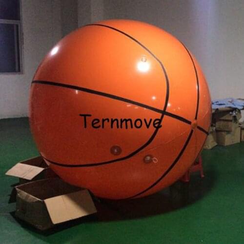 Giant basketball model for decoration helium balloon with logo for sport event Inflatable basketball balloon for advertising