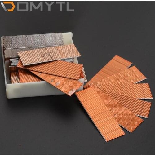 9000pcs Pneumatic Hardened Copper-Plated Mosquito Nails Non-Marking Gas Headless 10mm 20mm Steel Row Nail Consumables