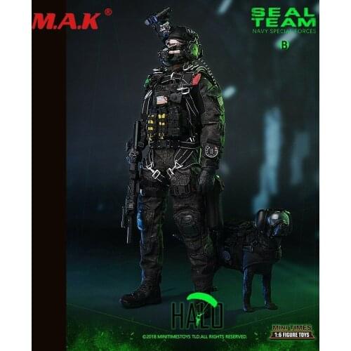 1/6 US Navy SEAL Team B HALO w/Dog Mini times toys M013 12' Figure Toys Collecte Full Set Figure in stock items