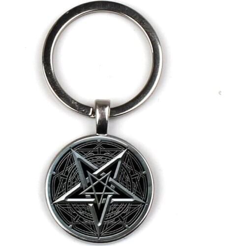 Wiccan cute keychain Keychain Glass Time Gem Keychain Key Jewelry DIY Custom Photo Personality Gift , Keychains