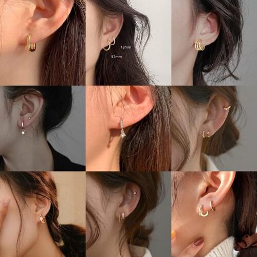 Fashion Jewelry Crystal Stud Earrings Vintage Geometric Ellipse Handmade Earrings for Women Party Accessories Jewelry Gift