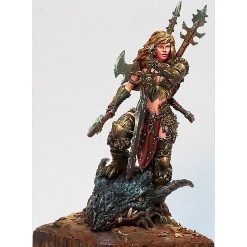 New Unassembled 1/24 75mm ancient soldier woman Huntress 75mm Resin Kit DIY Toys Unpainted resin model