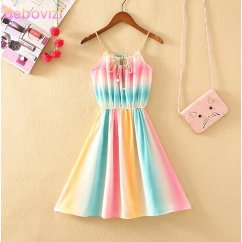 2021 New Fashion Summer 28 Style Yellow Red Blue White Floral Sling Beach Dress Bohemia for Women A-line Casual Midi Dresses